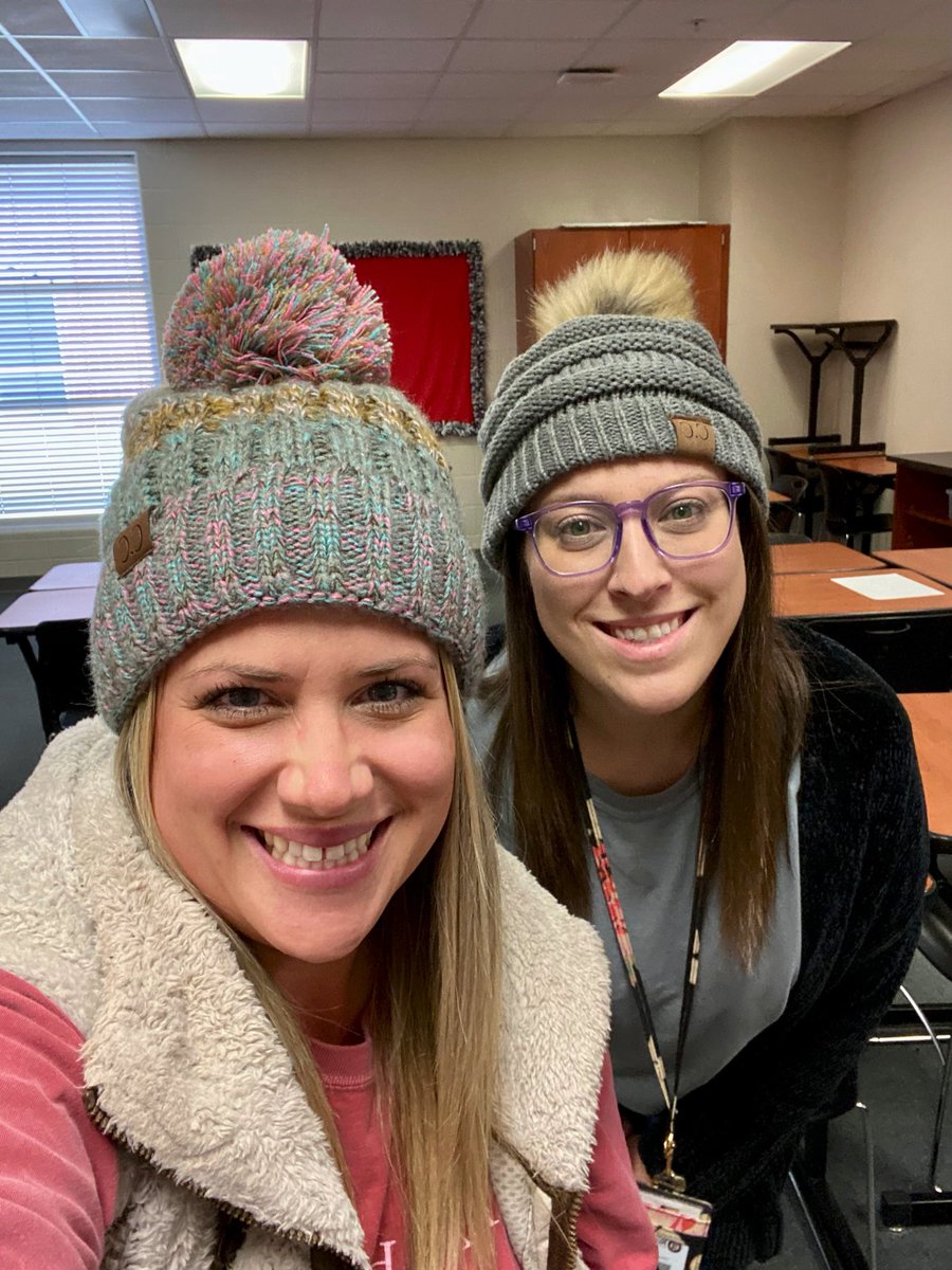 Freezin’ with my co-teach on “FREEZE OUT FRIDAY”!! <a href="/STUCOHeath/">Heath StuCo</a>