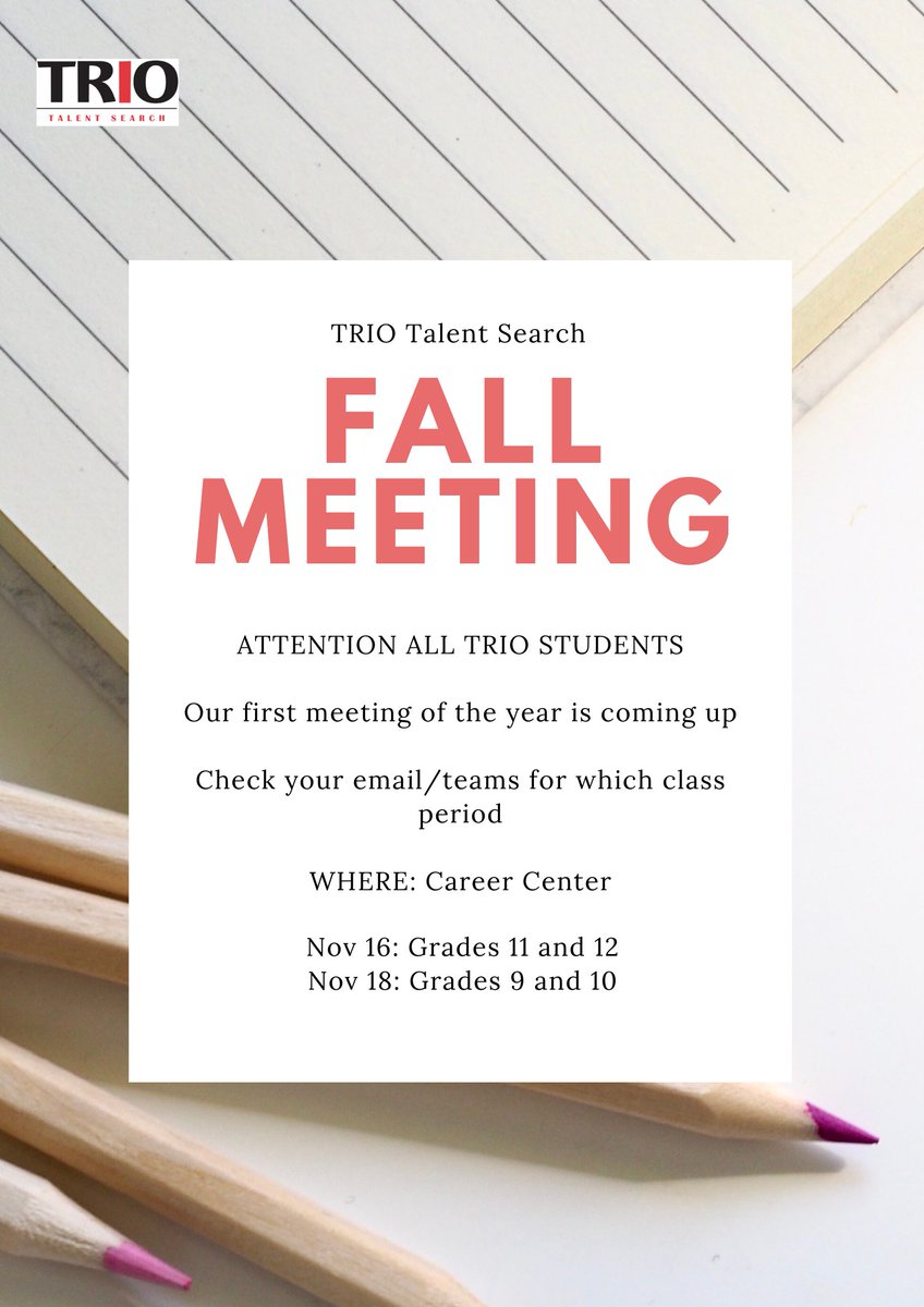 ETSTacoma's tweet photo. What's up everyone?!?! I hope your plan to have an amazing weekend! Our Fall Meeting will be happening next week. Foss will be at the library and Stadium will be at the Career Center. An email was just sent out to you all with more information!! Can't wait to see you all!! https://t.co/wrl25UF7Xm
