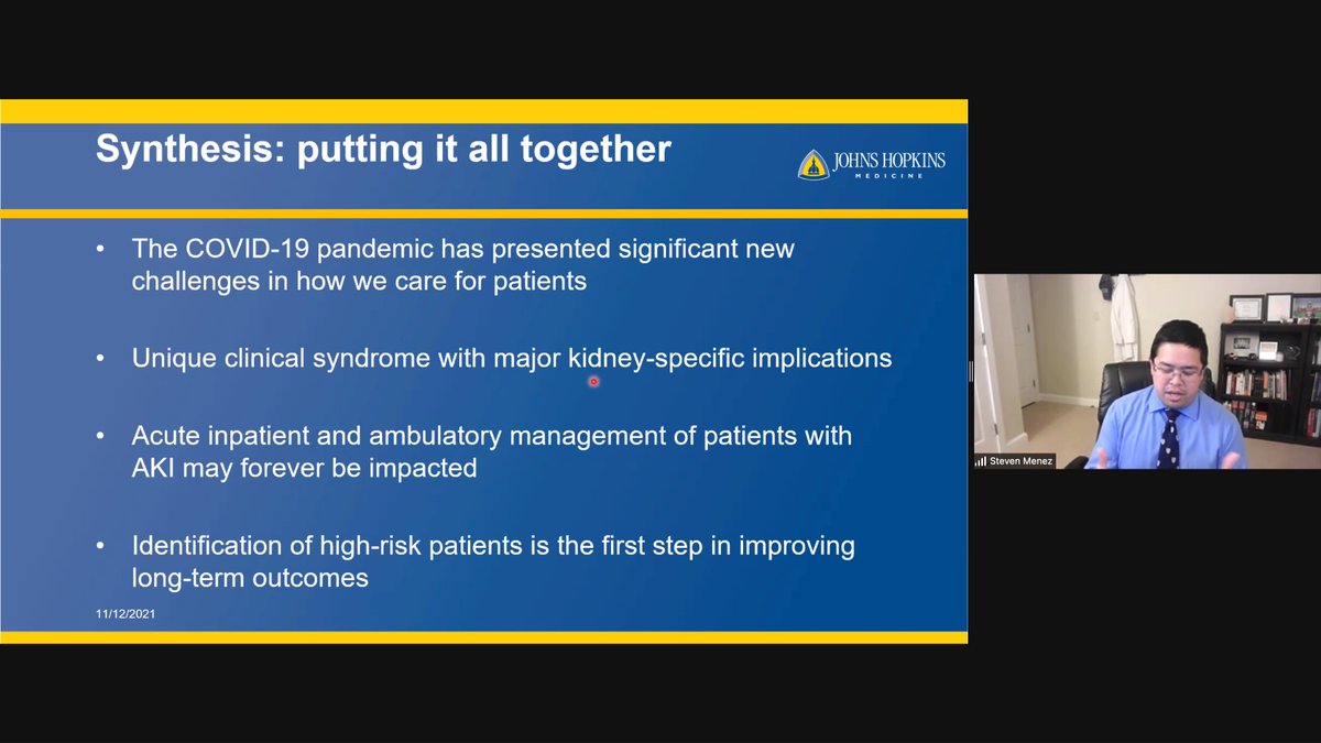 Hopkins Nephrology (@hopkinsneph) on Twitter photo Fantastic renal grand rounds at <a href="/hopkinsneph/">Hopkins Nephrology</a> by <a href="/StevenMenez/">Steve Menez</a> on COVID 19 associated Acute Kidney Injury. He provided a comprehensive overview including pathophysiology, kidney-specific management, and outcomes of COVIID 19 related AKI. Fantastic renal grand rounds at <a href="/hopkinsneph/">Hopkins Nephrology</a> by <a href="/StevenMenez/">Steve Menez</a> on COVID 19 associated Acute Kidney Injury. He provided a comprehensive overview including pathophysiology, kidney-specific management, and outcomes of COVIID 19 related AKI.