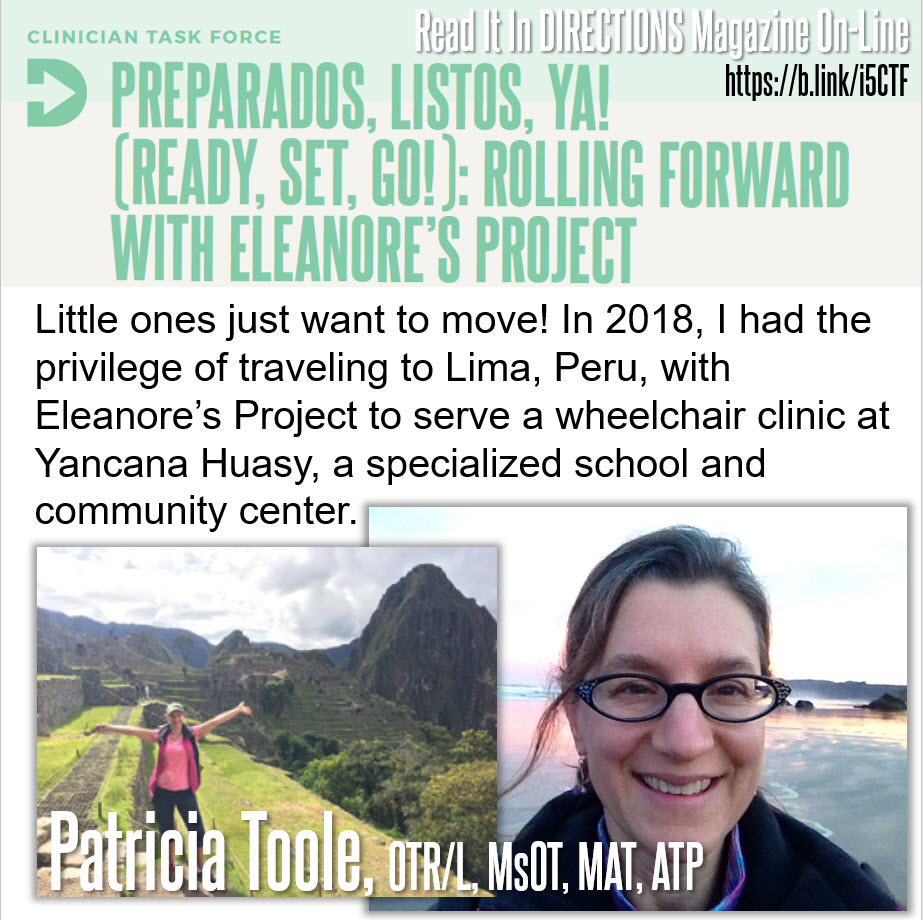 NRRTS's tweet photo. NRRTS DIRECTIONS Magazine Article. Patricia Toole shares her experience in Peru with Eleanor's Project. Read it Here. https://t.co/AyDAHNCKHa https://t.co/6gFjMZBq4d