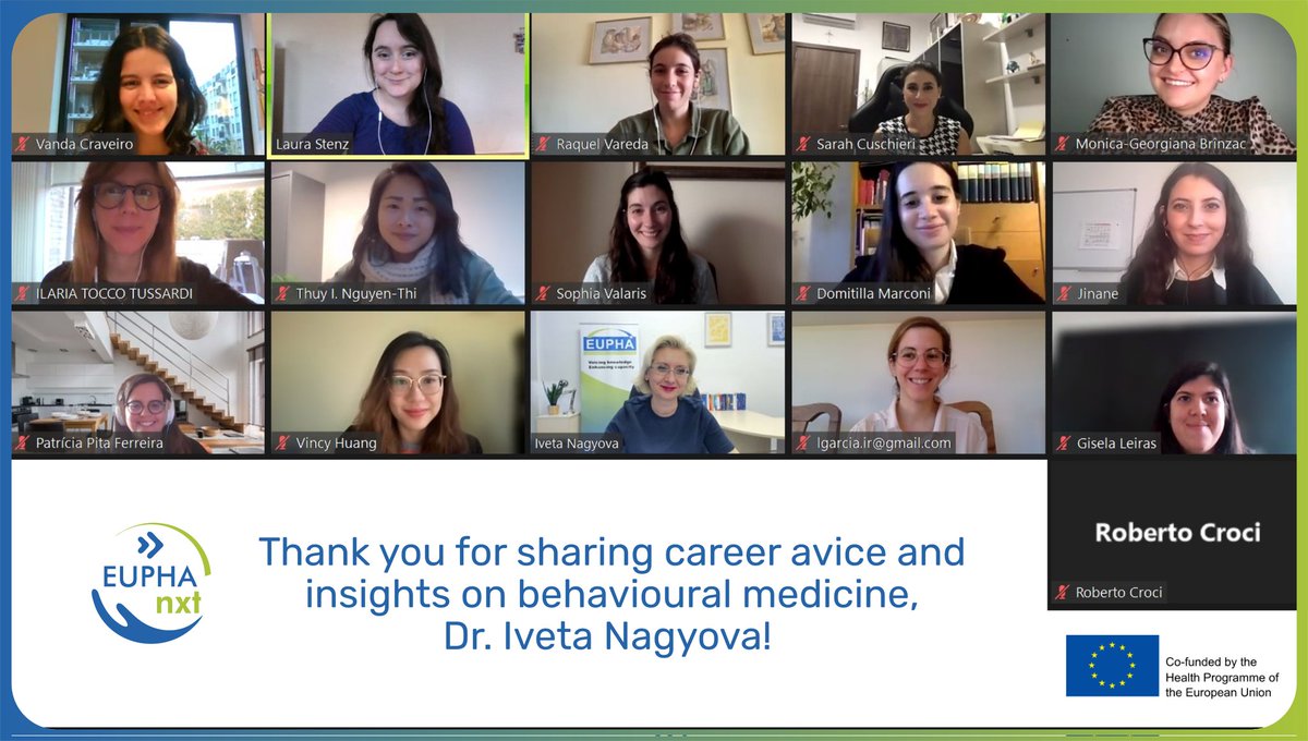 EUPHAnxt (@euphanxt) on Twitter photo <a href="/IvetaNagyova/">Iveta Nagyova, PhD, FABMR</a> shared her expertise with our #EPHFellows and discussed how one can have a successful career in public health. Passion is often more important than educational background! #EUPHAatEPH2021 #EPH2021 #EPHFellow #EUPHAnxt <a href="/GiselaLeiras/">Gisela Leiras</a> <a href="/RobertoCroci6/">Roberto Croci</a> <a href="/sarah_cuschieri/">Sarah Cuschieri</a> <a href="/IvetaNagyova/">Iveta Nagyova, PhD, FABMR</a> shared her expertise with our #EPHFellows and discussed how one can have a successful career in public health. Passion is often more important than educational background! #EUPHAatEPH2021 #EPH2021 #EPHFellow #EUPHAnxt <a href="/GiselaLeiras/">Gisela Leiras</a> <a href="/RobertoCroci6/">Roberto Croci</a> <a href="/sarah_cuschieri/">Sarah Cuschieri</a>