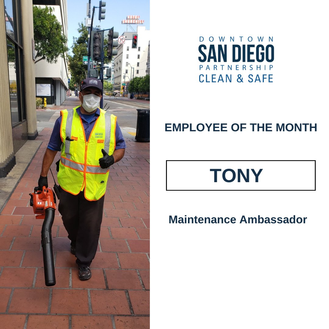Congratulations to our employee of the month, Tony! He has worked in every Downtown neighborhood and every shift combination possible. Tony knows Downtown like you wouldn't believe and the pride he takes in his work is truly inspiring.