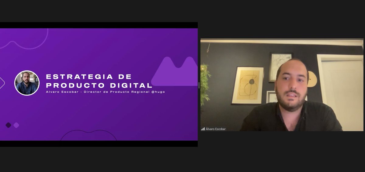 asielsalvador's tweet photo. Álvaro Escobar, director de Producto Regional en Hugo Technologies participa en #ASIIW2021 #Día5 desarrollando el tema: Estrategia de Producto Digital #Innovación #ASIInnovationWeek2021 https://t.co/eT60d2UOY8