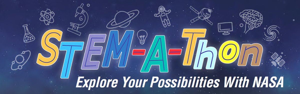 STEM-a-Thon banner with the tagline "Explore Your Possibilities WIth NASA"