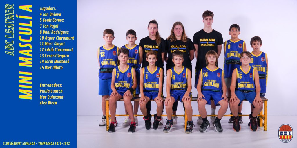 CBIgualada's tweet photo. 💥 PRESENTACIÓ ABC LEATHER CB IGUALADA MINI MASCULÍ A💥
Temporada 2021 / 2022
🏀 Presentem l'equip ABC LEATHER CB IGUALADA
#femcbi #femequip #femaficio #cbigualadamma #CBIMMA https://t.co/KTnhciWClY