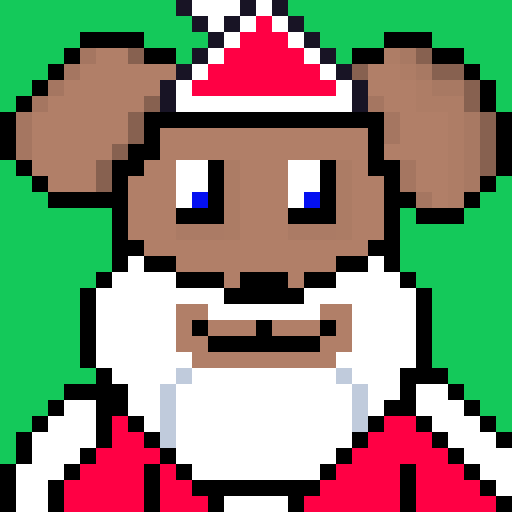 Pup_e_'s tweet photo. Is it too early to say #merryxmas! 🤣 I wasn't actually planning on sharing this however I could not resist. #justpractising #nftart #PixelNFT https://t.co/zGinq7OQ2G