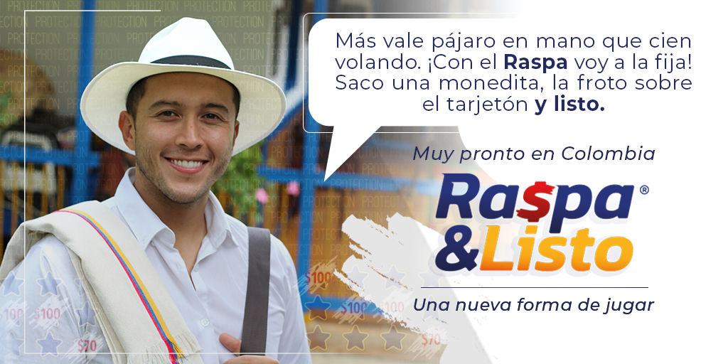 ColjuegosCo's tweet image. ¡Llega a Colombia un juego que te permitirá ganar al instante! Alista la monedita o las llaves de tu casa, raspa el tarjetón y listo. Ya viene #RaspaYListo, un juego para ganar al instante.