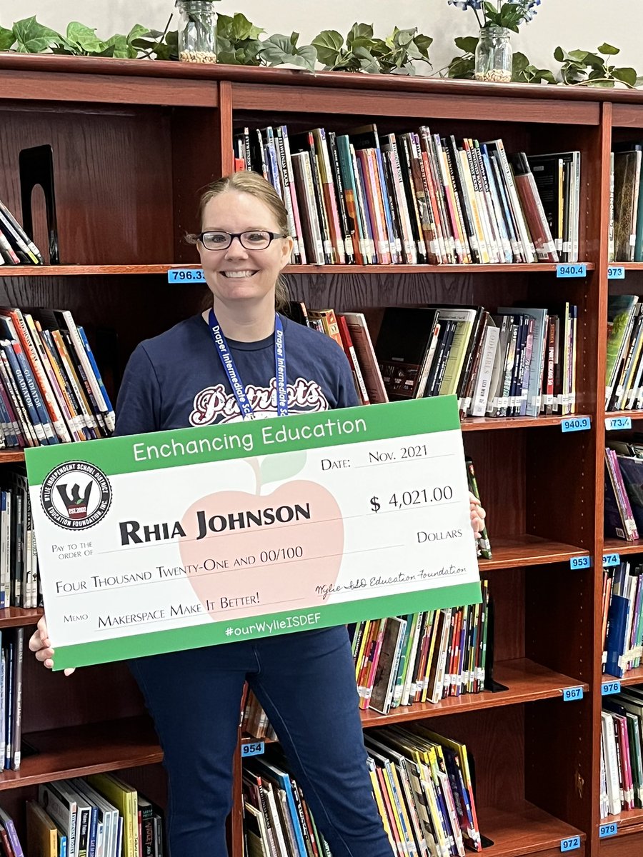 So excited for some new Makerspace items for our Wylie students! Thank you <a href="/WISDFoundation/">Wylie ISD Education Foundation</a> for the grant! <a href="/WISDLibraries/">Wylie ISD Library Media Services</a> <a href="/DraperPatriots/">Draper Intermediate</a>
