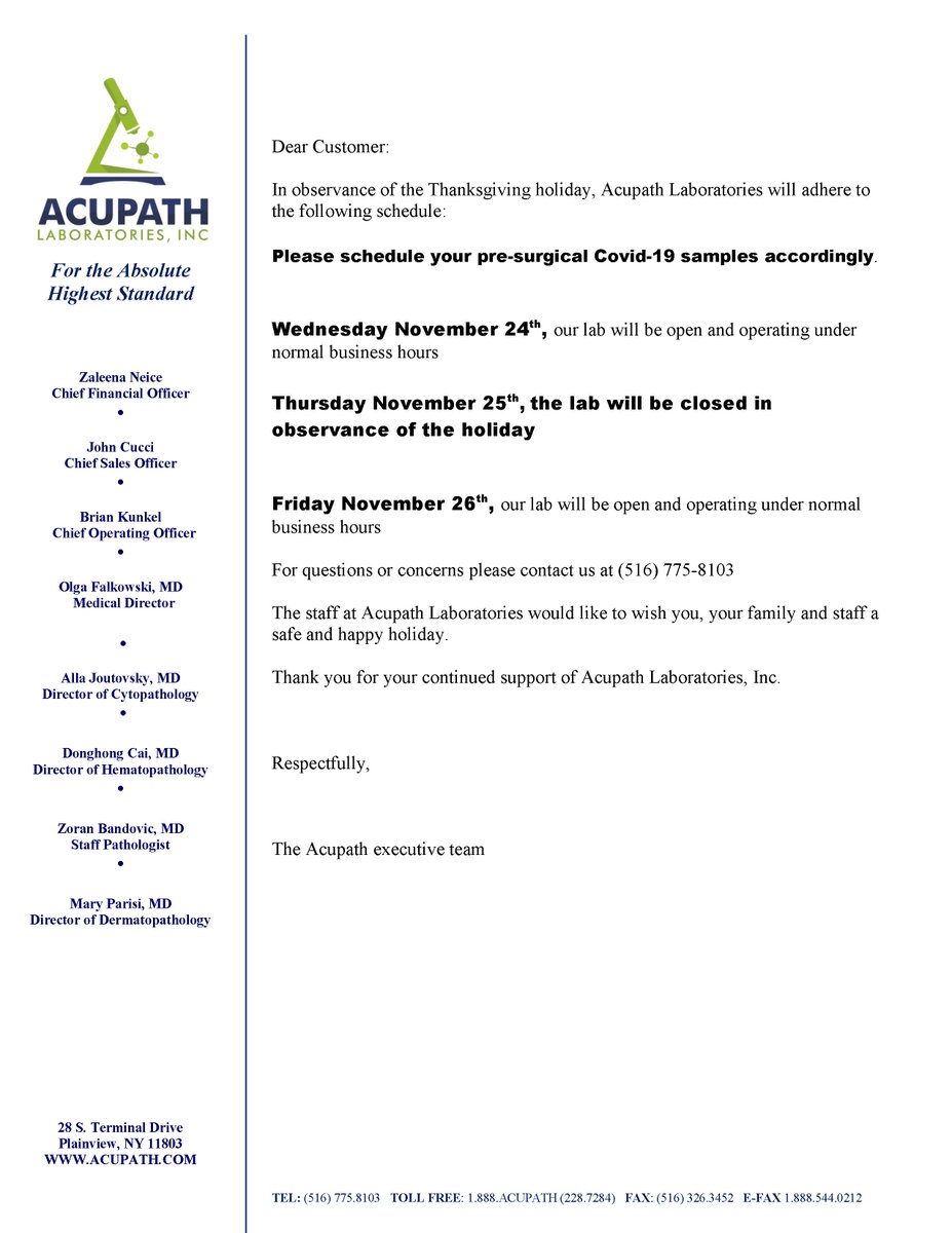 Acupath Laboratories tweet media