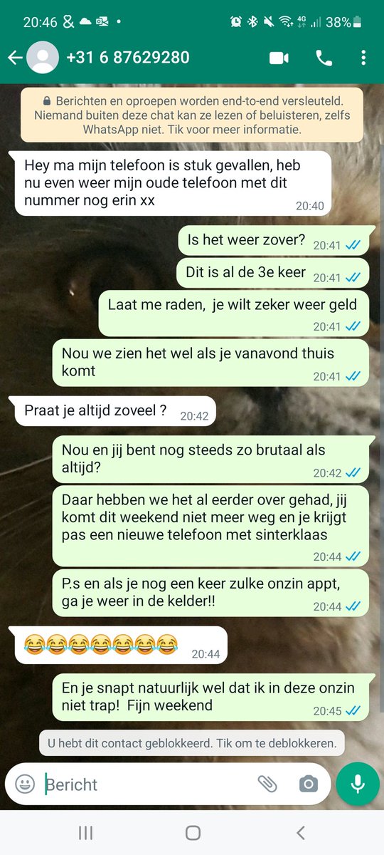 kaapje66's tweet photo. #WhatsApp #fraude #trapernietin https://t.co/bCVb1HNUU2