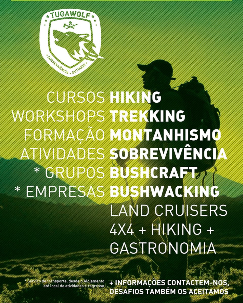 MochilasEmergn1's tweet photo. Para os potenciais interessados, divulgamos formações e cursos de sobrevivência e outdoor, seja para iniciados, de nível intermédio ou avançado.
https://t.co/YtTO4keRFJ https://t.co/djHyGNw0Og