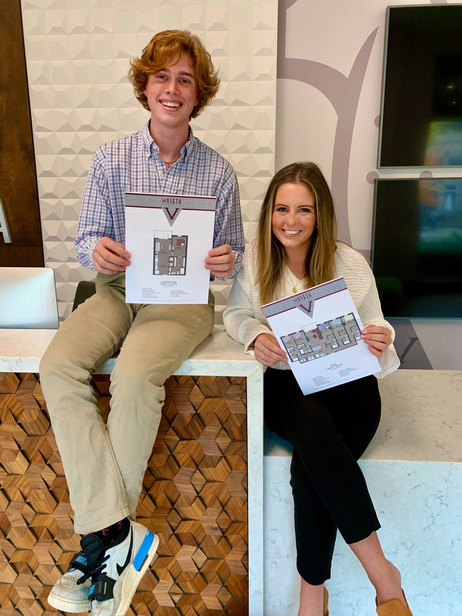 Meet our leasing associates, Jakob and Katy!! We love having them on our team! Fun fact - Jakob is originally from Minnesota &amp; Katy is a twin!! 🤩 Call or stop by the office today to schedule a tour!! 👏