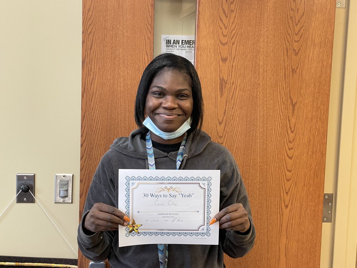Have you ever met someone that goes above and beyond, selfless, and cares for everyone.  Well, let me introduce you to Ms. Gulley.  We are so fortunate to have her at Saddlebrook.  She is what we strive for, EXCELLENCE!  The wave is strong today!