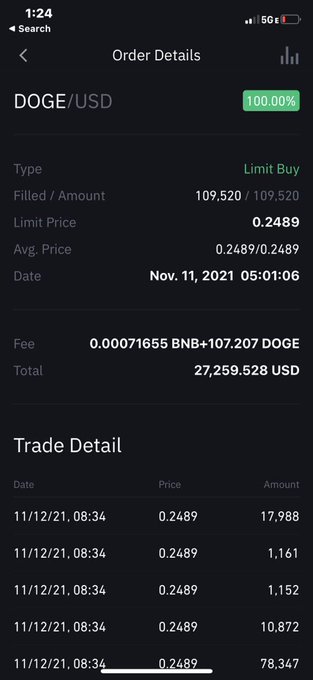 Looks like another buy order went through while I was sleeping on the plane to LA ? https://t.co/XHG
