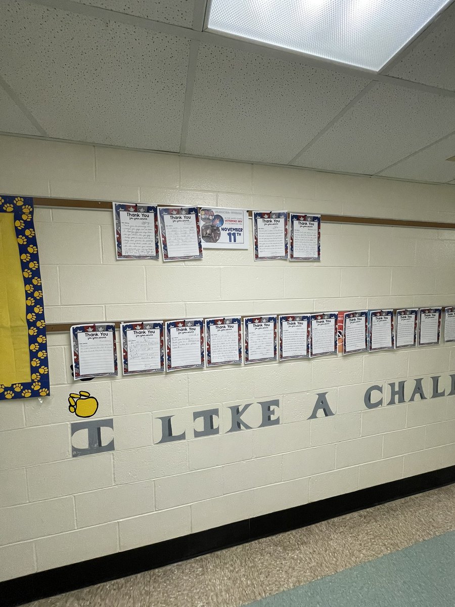 My 5th graders honored our #veterans by writing out thoughtful letters! Their kind words embody their gratitude for those men and women who serve for our protection and benefit . #VeteransDay <a href="/MoteElementary/">Anna P. Mote</a> <a href="/RedClaySchools/">Red Clay Consolidated School District</a>