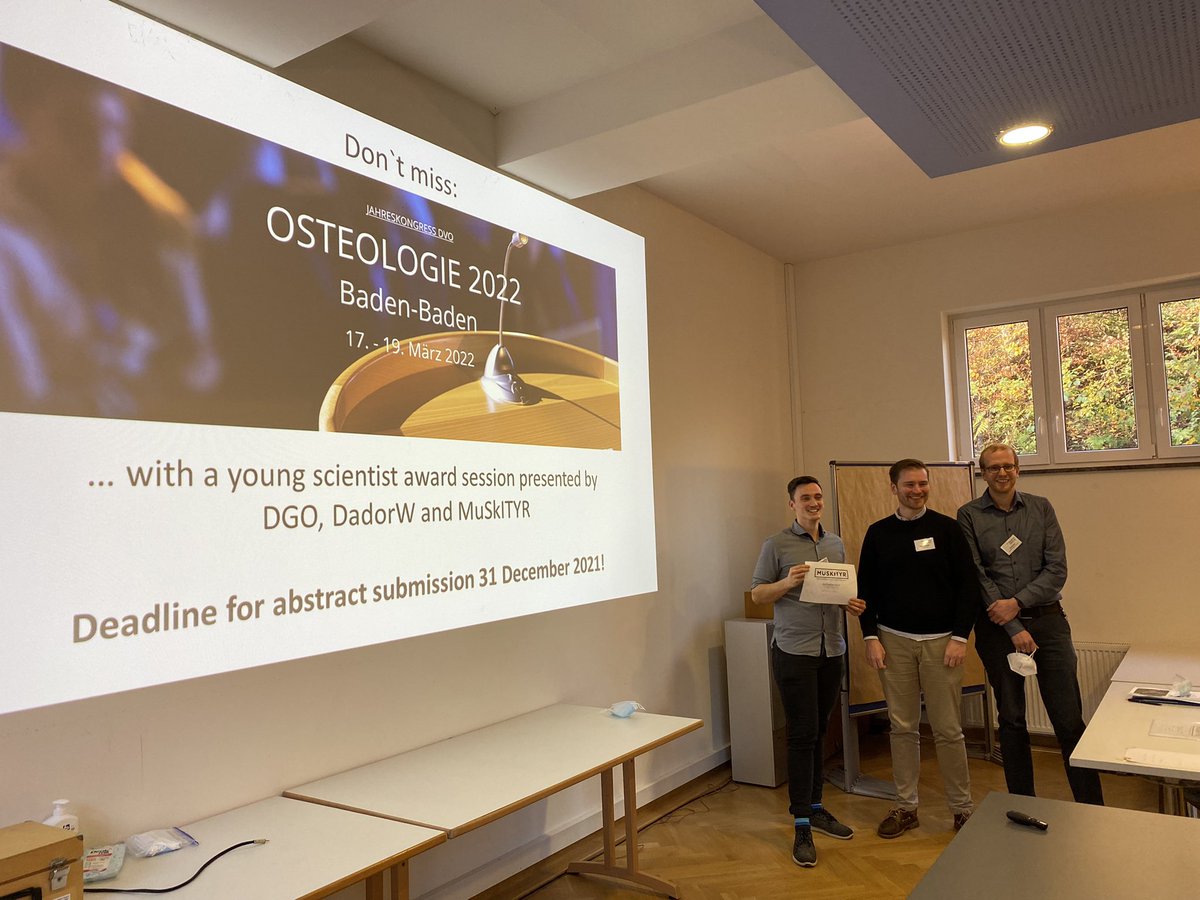 Congratulations to Joachim Wagner for winning the best question award at the III. MuSkITYR meeting!