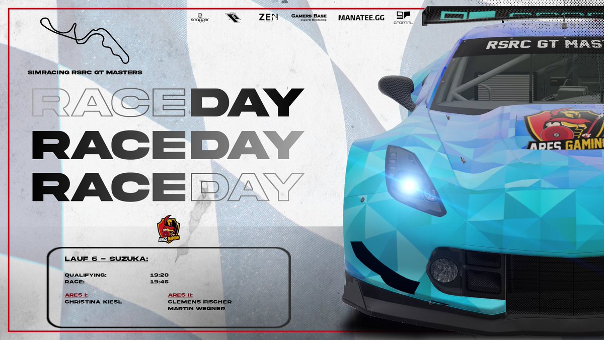 - Raceday -

行け！行け！行け

Mit diesen Worten geht es für <a href="/c_k__10/">c_k_10</a> - <a href="/der_Lemi/">Clemens Fischer</a> - <a href="/Eisbaer_81/">Eisbaer</a> ab 19:20🕓 über die japanische Rennstrecke von #Suzuka 🇯🇵🏎️💨

youtube.com/watch?v=bdNXmY… 🎦

#AhuAres 🔥 <a href="/CommunityRsrc/">RSRC Community</a> 🔥 #AresArmy