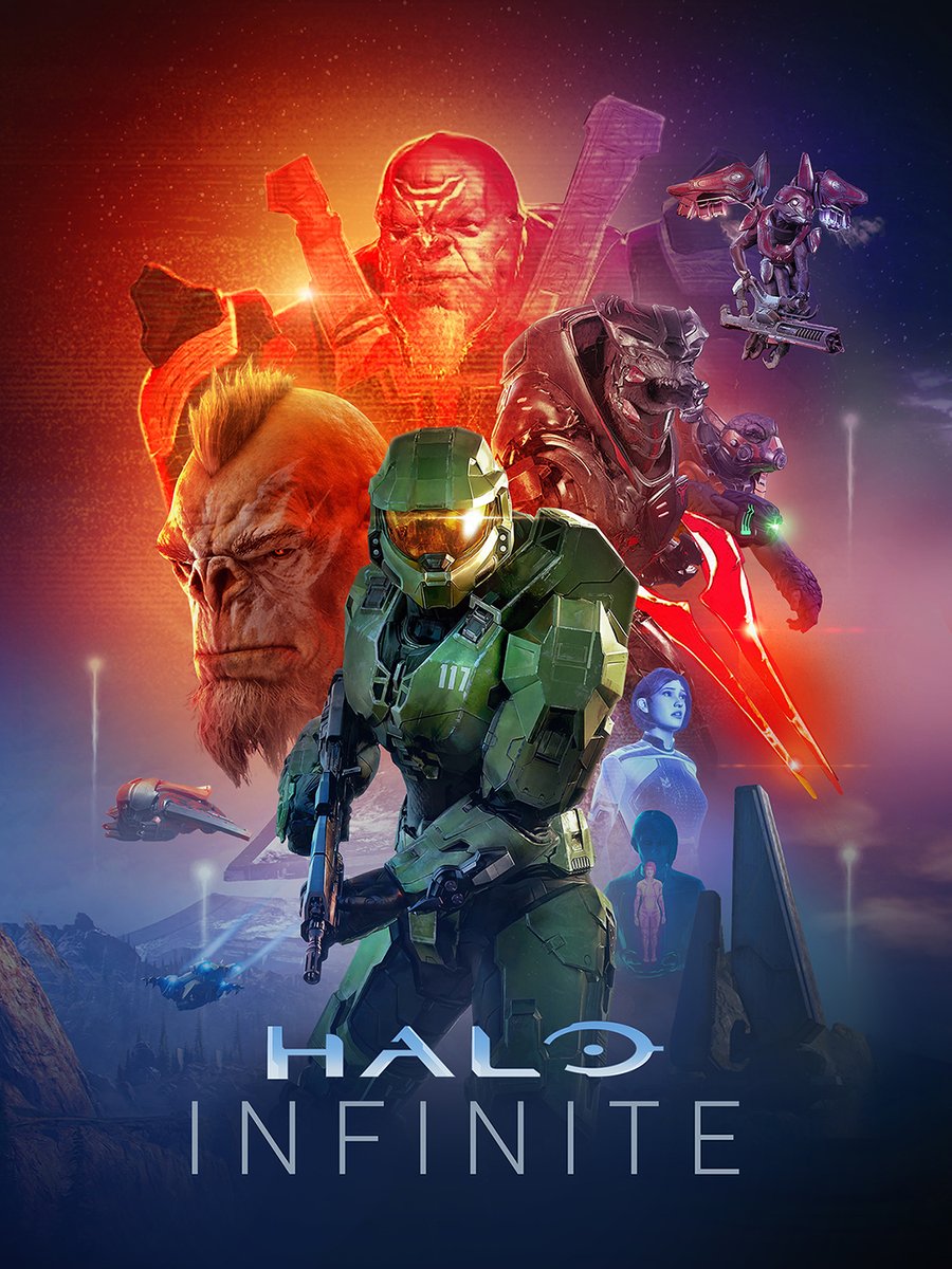 With all the excellent Halo Infinite images being released, I thought I'd put together a movie-style poster for it. Hope you all like the artwork. #HaloInfinite #Halo