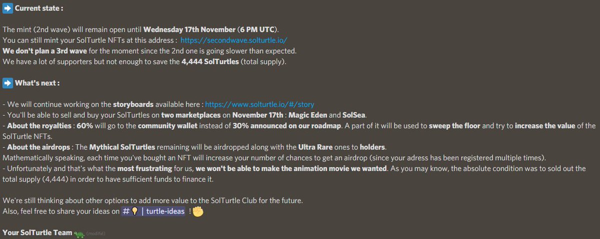 SolturtleNFT's tweet photo. 🚨What's going on with #SolTurtle and what's next : https://t.co/SDPoksI53B