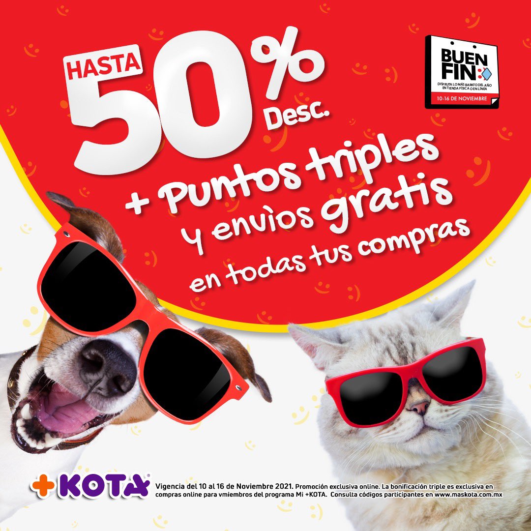 ‼️¡El buen fin llegó a maskota con las MEJORES OFERTAS del año!‼️¡¡¡Aprovecha hasta 50% de descuento + puntos TRIPLES y envío GRATIS!!! 🎉🐶🐱