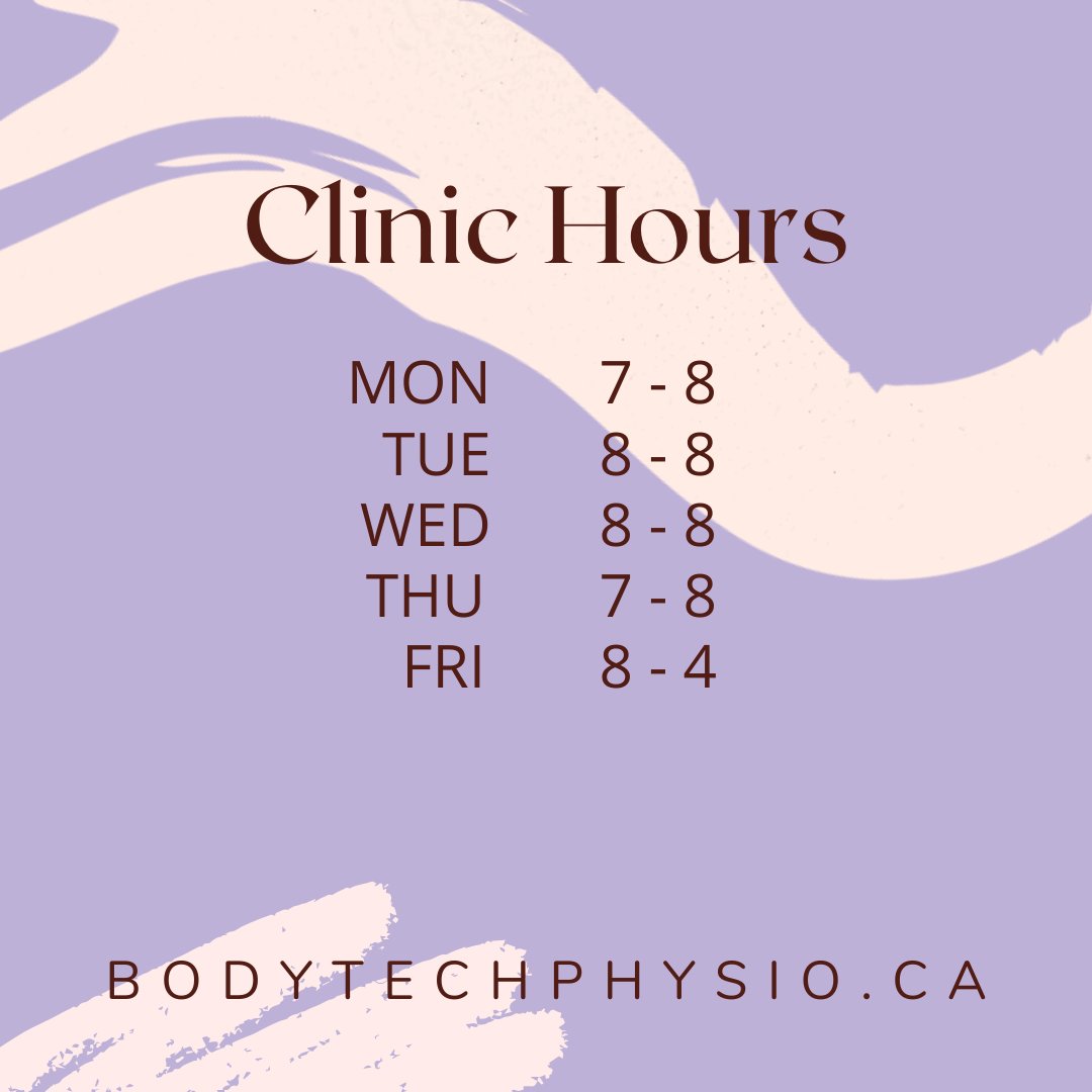 BodyTechPhysio's tweet image. We are open early mornings and late evenings. 
#physiocanhelp #physicaltherapy
