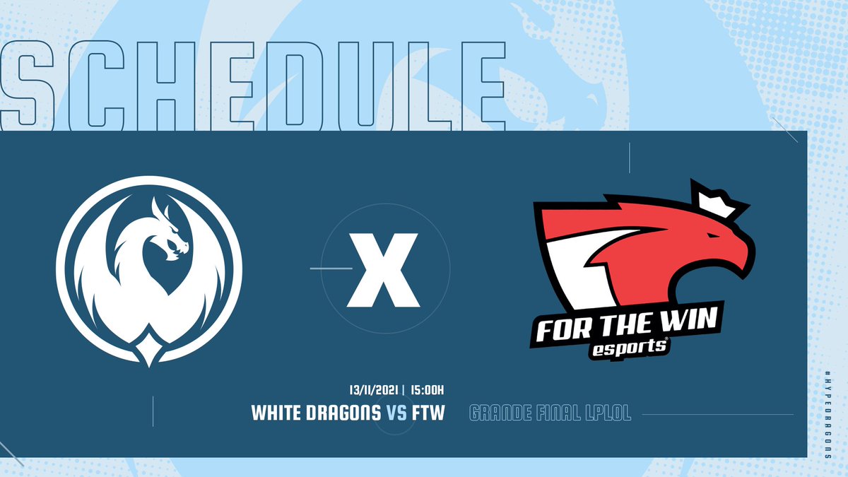 WhiteDragonsPT's tweet photo. Finalíssima da @WGR_LPLOL!

Vamos tentar contrariar as previsões dos especialistas e juntar mais um troféu ao nosso museu 😅

🕒 15:00h
🆚 @ftwesports
📺 https://t.co/2jBiaqAAko 

#HypeDragons https://t.co/rIg2ufclES