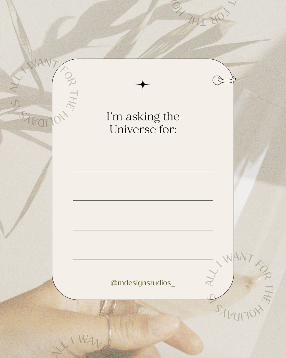 Mdesignstudios_'s tweet photo. Holidays are approaching and Venus is entering Taurus soooo, what we manifesting this season?

Fill out and reply below/share! Let's boost each others' wishes! https://t.co/ijRgh37QdY