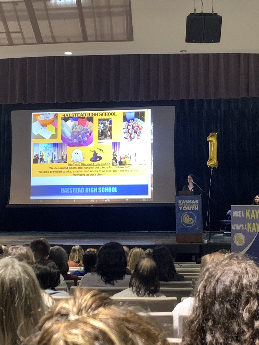 VlamisMath's tweet photo. @HHSKAYS went to the regional conference at Goddard on Tuesday! They did a great job representing HHS, especially @abby__church who got on stage and talked about our Oct. service project. #440proud https://t.co/Yqmt63MWGF