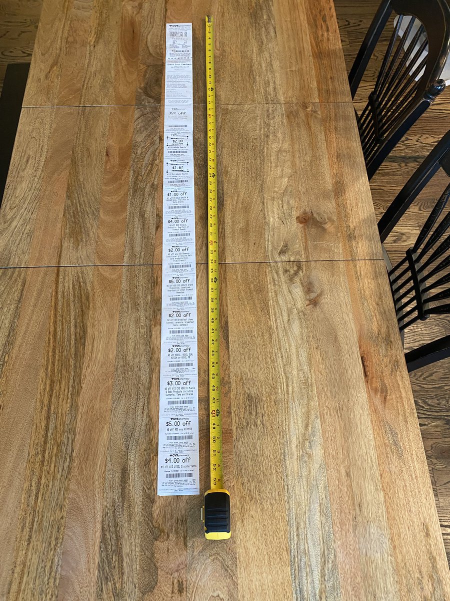 peggySSI's tweet photo. Does this CVS receipt break some sort of record? I want a prize! ๐
#53inches #CVS https://t.co/9XwR5sOq5v