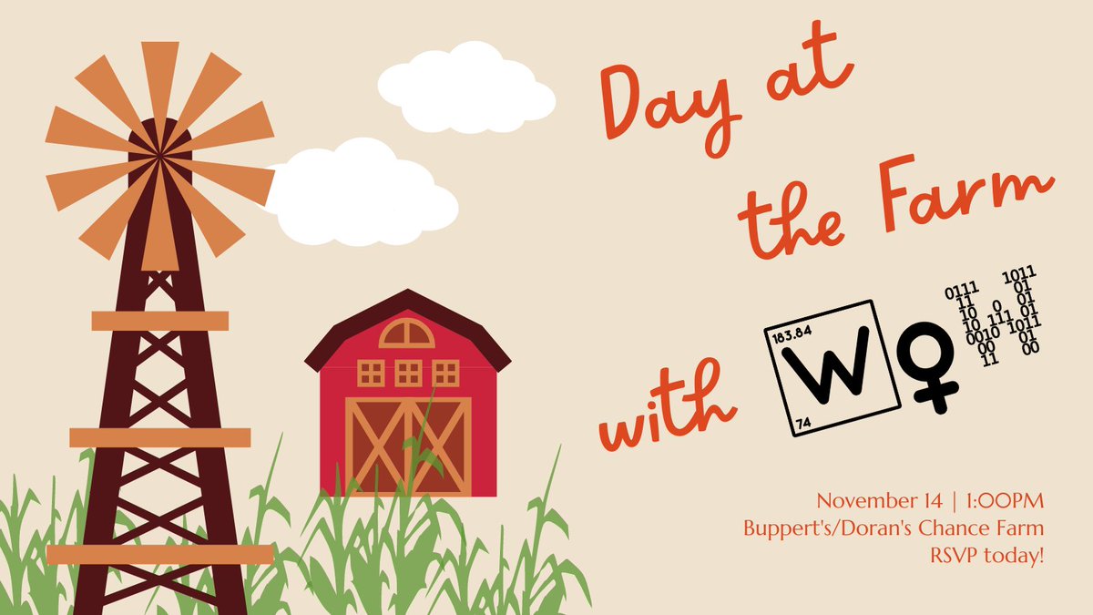You are invited to a fun day at the farm with WoW!🌳🌱The activity will take place this Sunday, Nov. 14 at the Buppert's/Doran's Chance Farm at 1:00PM. You will enjoy an amazing corn maze, a picnic, a farmers' market, and more surprises! 

RSVP here: forms.gle/f9YNHEoG9vGXby…