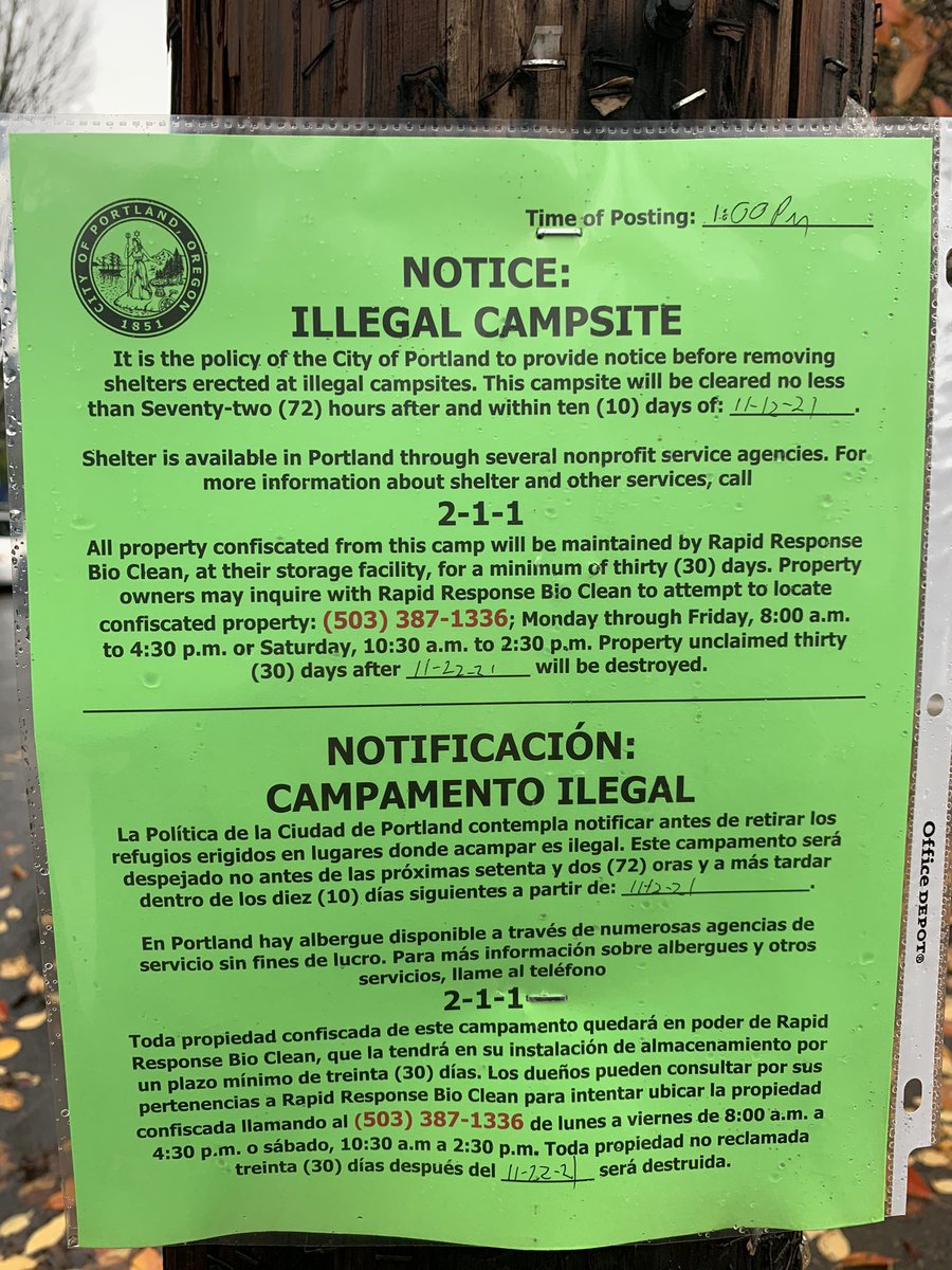 itlu4climate's tweet photo. The City just posted a sweep notice on an empty street. Definition of a bad faith effort and doubling down on a commitment to endanger houseless people. @joannhardesty @PBOTinfo @ahfe_multco @SMeieran @MingusMapps4PDX #pdx #homelessness #shelterpdx https://t.co/fuq0oo3p5V