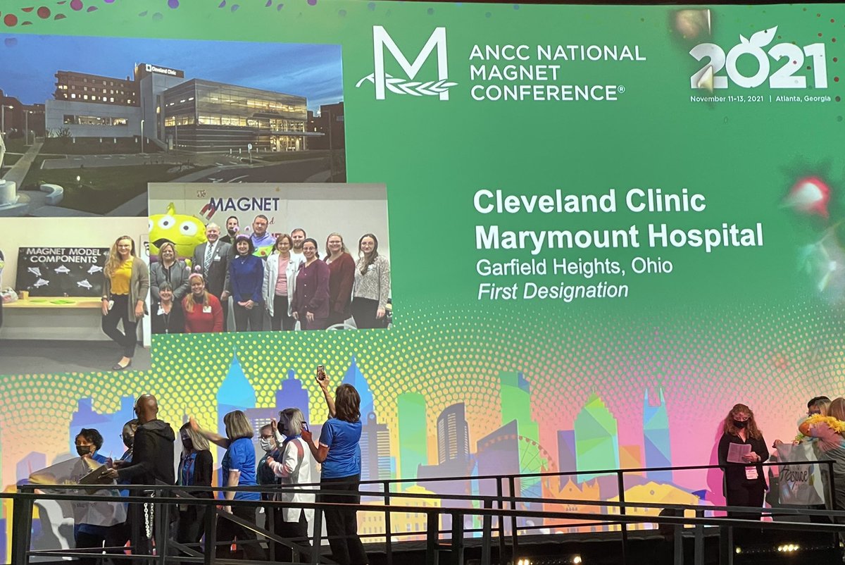 K_B_Platt's tweet photo. Cleveland Clinic Marymount Hospital announced at #ANCCMagnetCon for 1st designation in Atlanta.  The celebration last evening is something to be remembered! @BarbZinner @CraigTobiasRN @LaurenRogersRN @MeredithLahl @kkellyhancock #CLEClinicNurse https://t.co/NPmSN7M2AM