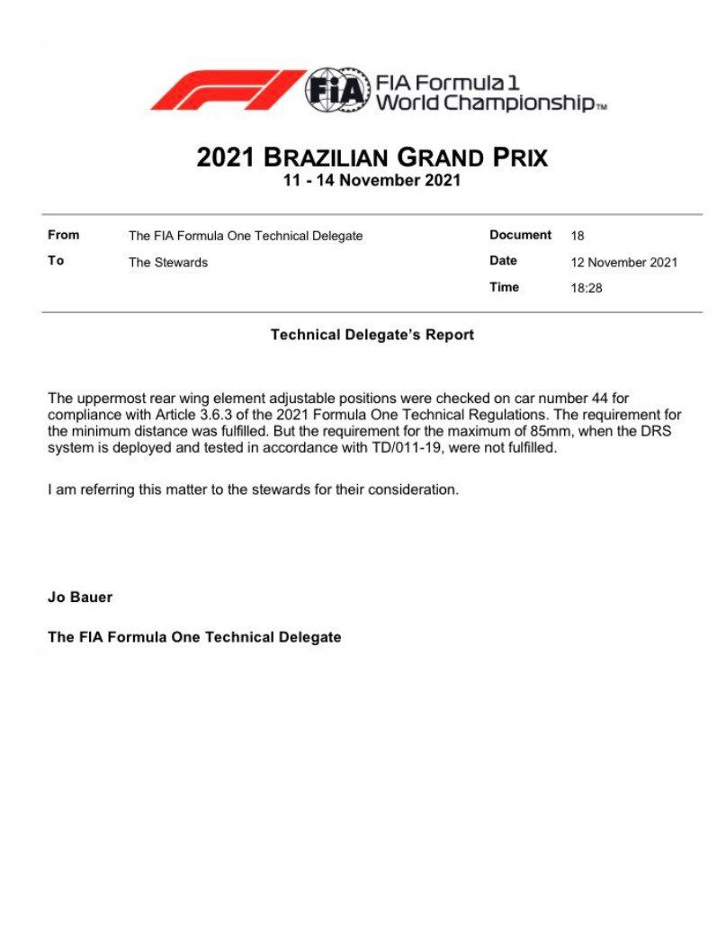 🚨 ÚLTIMO MINUTO🚨
Hay una infracción por parte de HAM en el reglamento técnico. ¿Penalización? <a href="/LewisHamilton/">Lewis Hamilton</a> <a href="/fia/">FIA</a>