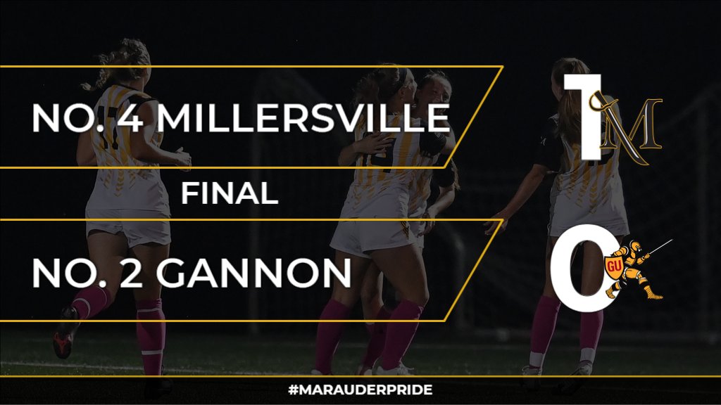 WSOC: FINAL | MILLERSVILLE HANGS ON! The Marauders take down Gannon and advance to their first PSAC Final since 2002. 

The final will be on Sunday, Nov. 14 at 1 p.m. against Bloomsburg. 

#MarauderPride