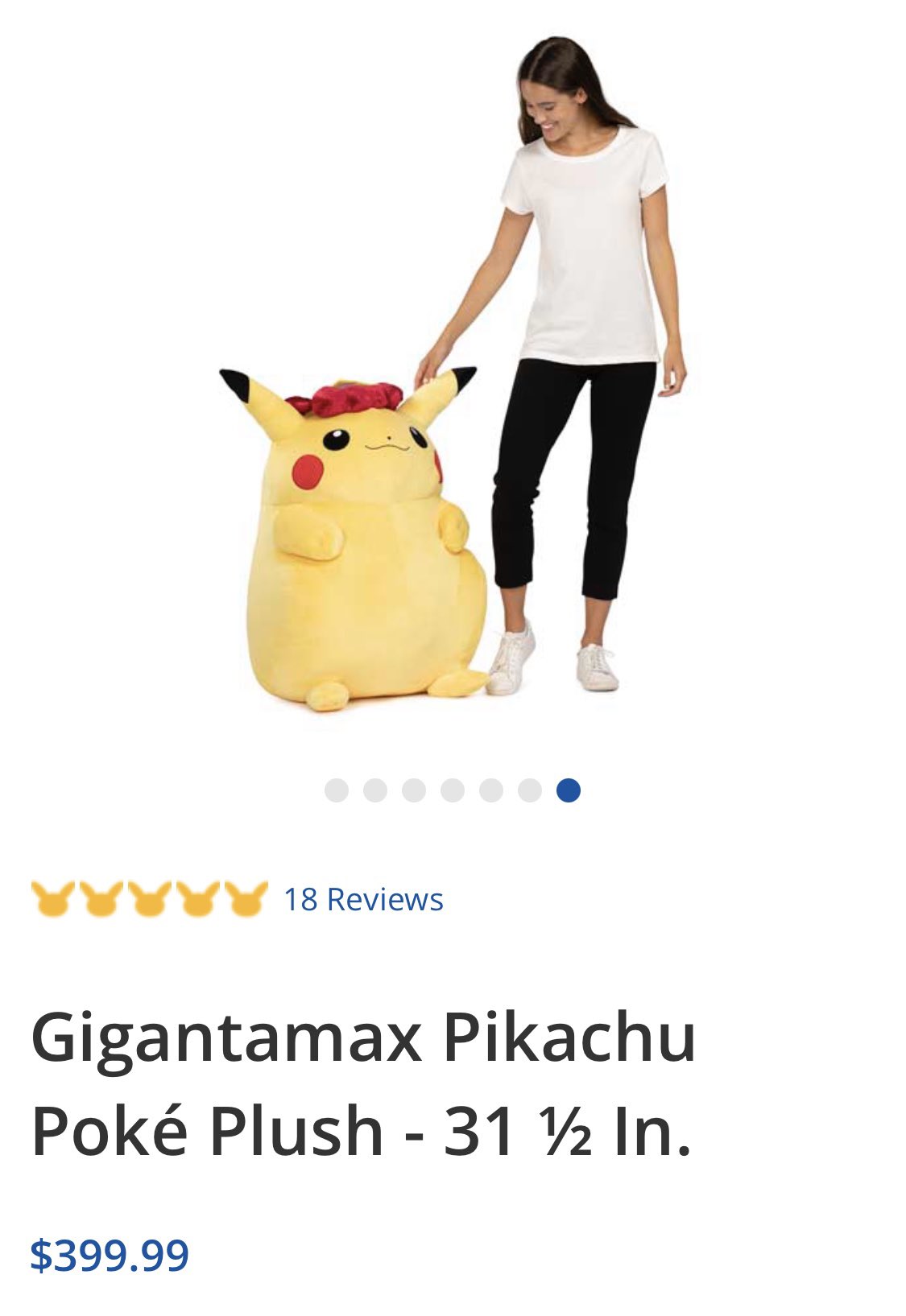 Gigantamax Pikachu Poké Plush - 31 ½ In.