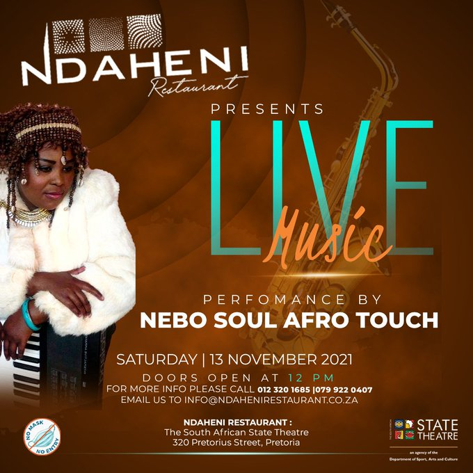 NdaheniRest's tweet photo. Come enjoy beautiful melodies of JAZZ while having good food and drinks at our PLACE @ State Theatre Pretoria 

WALK IN or BOOK: info@ndahenirestuarant.co.za
Tel:012 320 1685
Cell 079 9220407

Ndaheni Restaurant AND Bar
" Always a Vibe"

#AlwaysAVibe
#NdaheniRestaurant https://t.co/Dq5AoO2O0c