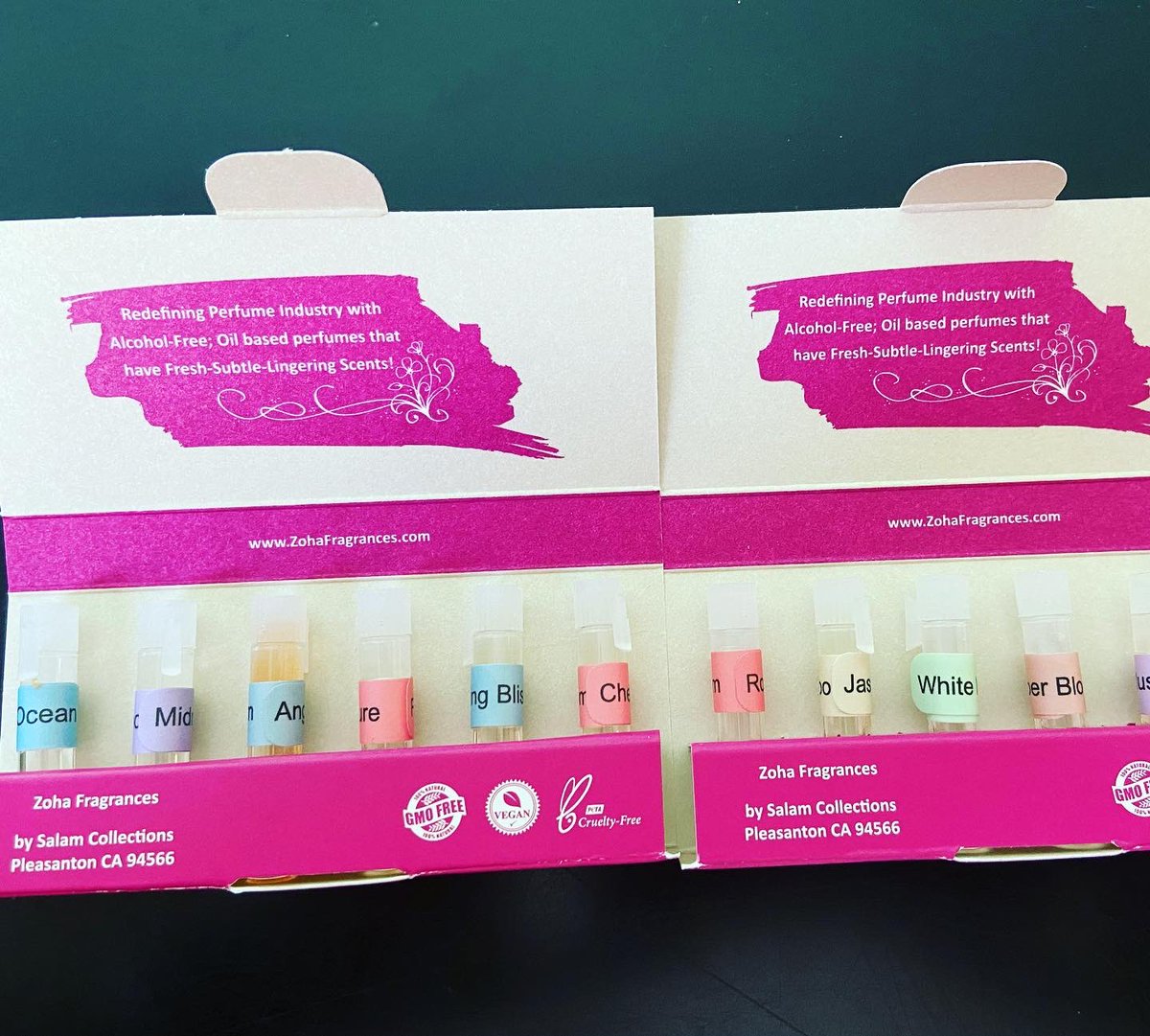 dibright's tweet image. From perfume sprays to roll-ons via @zohafragrances, these are subtle—not overpowering. So far, my fave #rollerball is cherry bloom but ocean bliss is nice too. #alcoholfree #oilbased #gmofree #vegan #crueltyfree #amreviewing 🍃 #giftsforher #bestperfumerollons