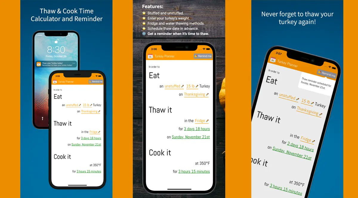 programDave's tweet image. 🦃 📙  Day 4 - Used @AppScreens_com to put together App Store Screenshots, happy with the results!
#buildinpublic @buildinpublic_ @_BuildInPublic_ #turkeyPlannerApp