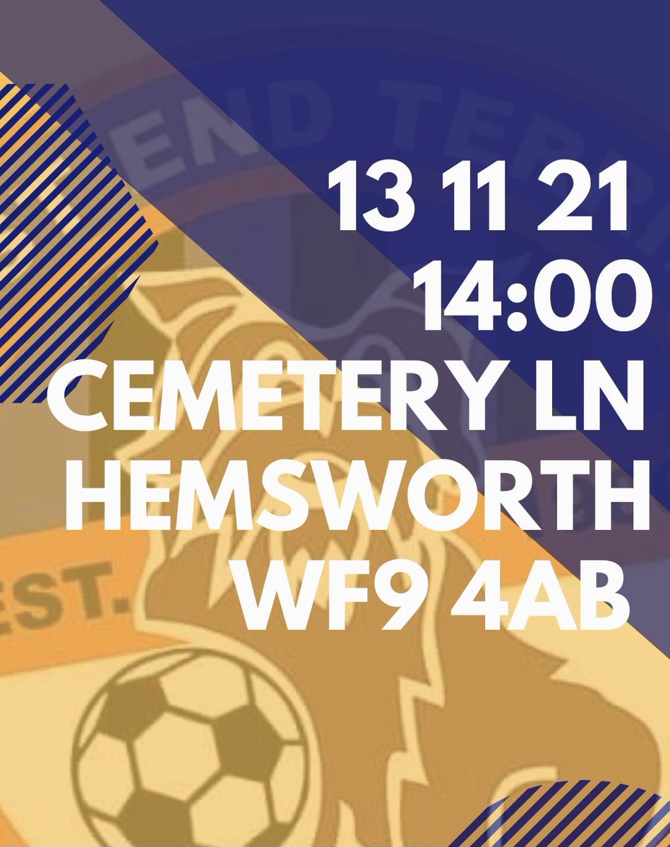 The First Team return to league action this weekend!

📆 Saturday 13th November
🆚 West End Terriers
🏟 Cemetery Lane, Hemsworth, WF9 4AB
⏰ 2pm kick off 

If you have nothing on come along and support the boys!

#UTF🔵🟡🐸🐸