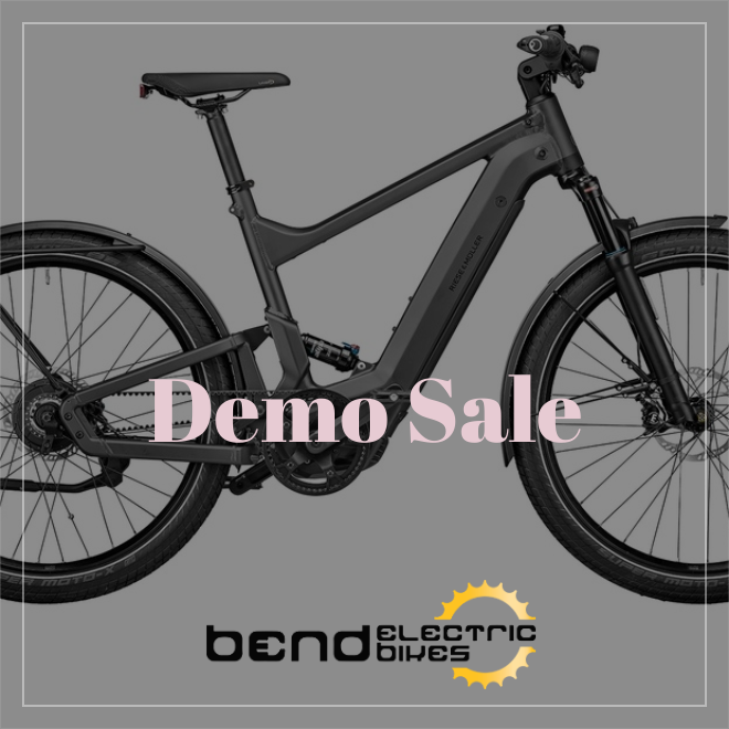 Pioneering design and state of the art technology. Our Riese &amp; Müller demo bikes are on sale now! Check out our Specials at bendelectricbikes.com/collection/off…  Book an appointment on our website or call to test ride! #rieseundmuller #ebikesbend