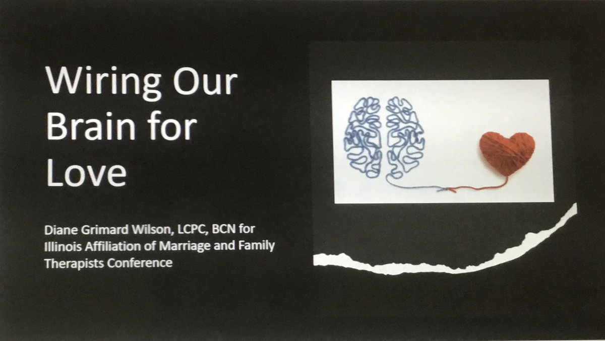 BrainCoach333's tweet photo. Honored to be part of the Illinois Affiliation of Marriage and Family Therapists #IAMFT conference starting tomorrow. Video presentation of “Wiring Our Brain for Love” will be available until Dec 13. It’s a lot about #sleep. Really proud of it.
https://t.co/4toN5wlryO #MFT https://t.co/X96EKDjHFb