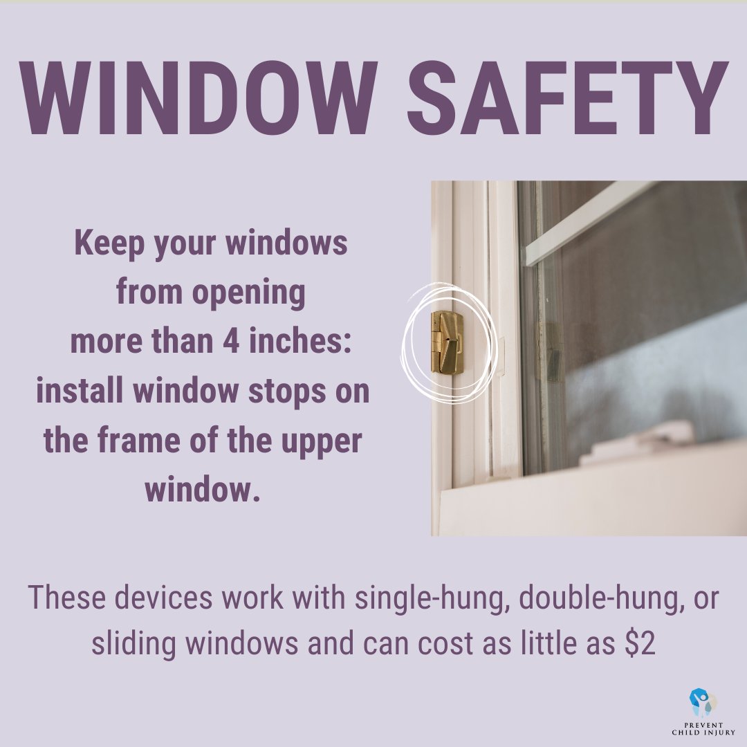 CharliesHouseKC's tweet photo. Install it! Window guards &amp; stops are the best ways to prevent #windowfalls. Visit https://t.co/0IG0nIN4Pc or check out our virtual house: https://t.co/JdZFsKxIwQ
#KeepEachOtherSafe #windowsafety #safety #childsafetymatters #BeInjuryFree https://t.co/pmC2B0IDtv