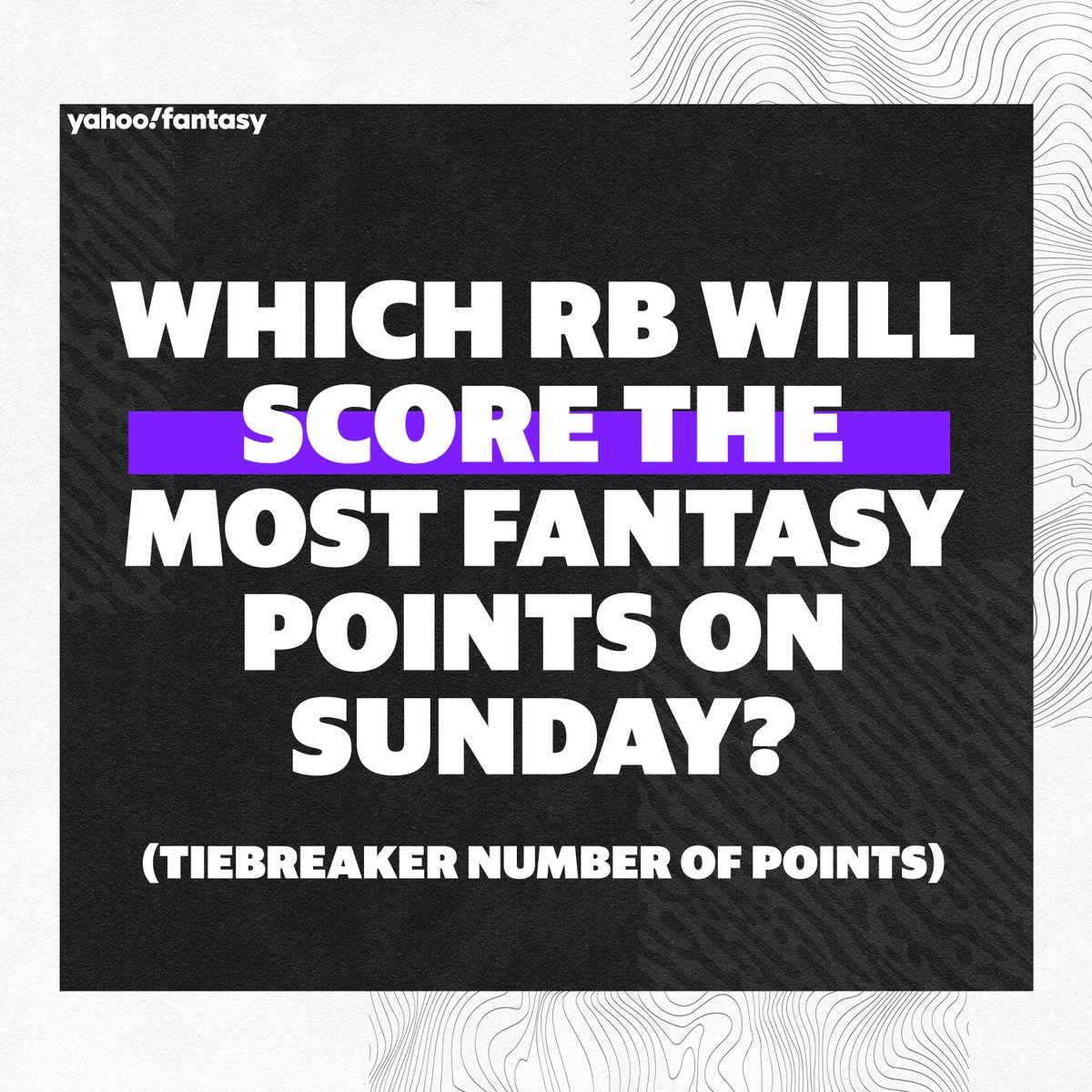 YahooFantasy's tweet image. Last social contest so we're picking the top 2 entries!

1. Reply with your pick for top fantasy RB this Sunday using #YahooFantasyFootballChampionship
2. Predict their total fantasy points for Week 10 using Yahoo Standard Scoring (tiebreaker)
3. Like + RT + follow @YahooFantasy