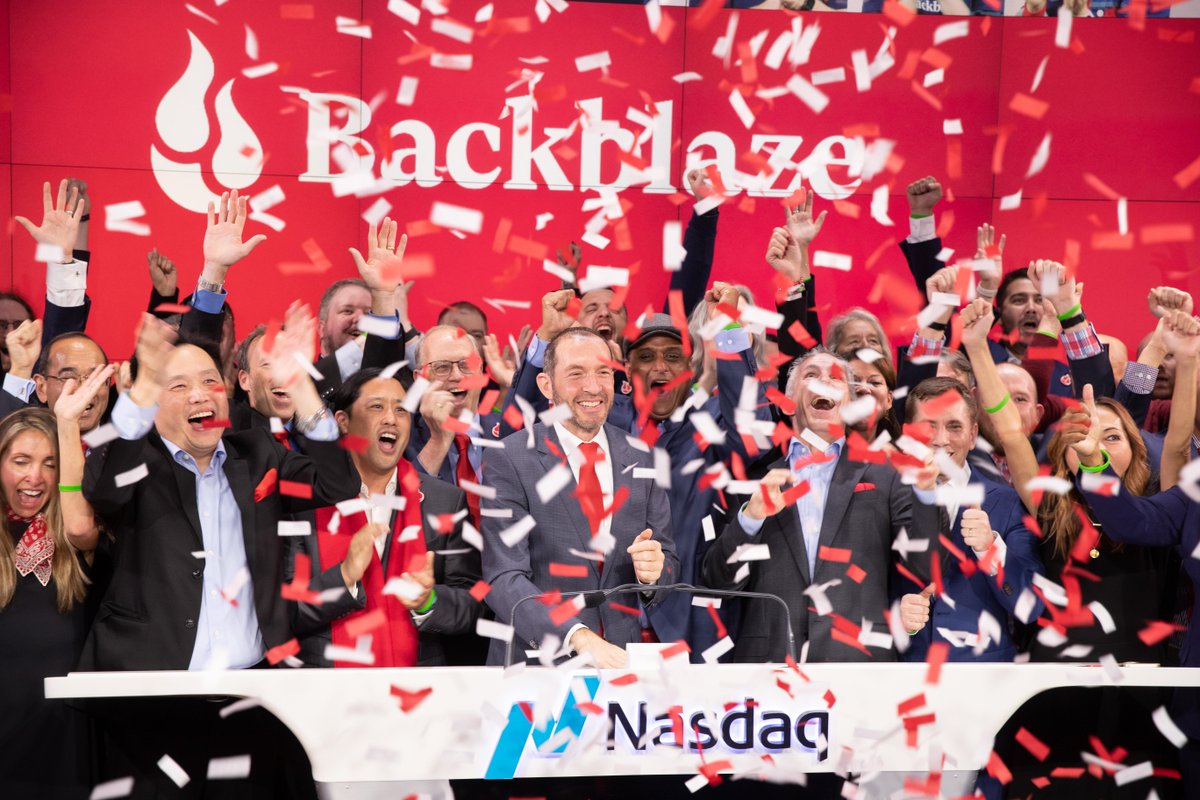 NasdaqExchange's tweet photo. 🔥 Meet @backblaze, the astonishingly easy storage cloud.
Backblaze provides cloud storage and computer backup that’s affordable, easy to trust and easy to use. #BackblazeIPO https://t.co/RSnJR873ae