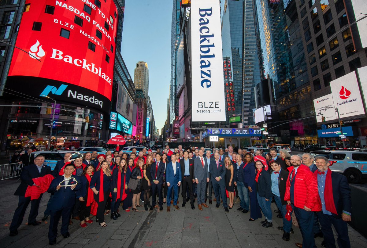 NasdaqExchange's tweet photo. 🔥 Meet @backblaze, the astonishingly easy storage cloud.
Backblaze provides cloud storage and computer backup that’s affordable, easy to trust and easy to use. #BackblazeIPO https://t.co/RSnJR873ae