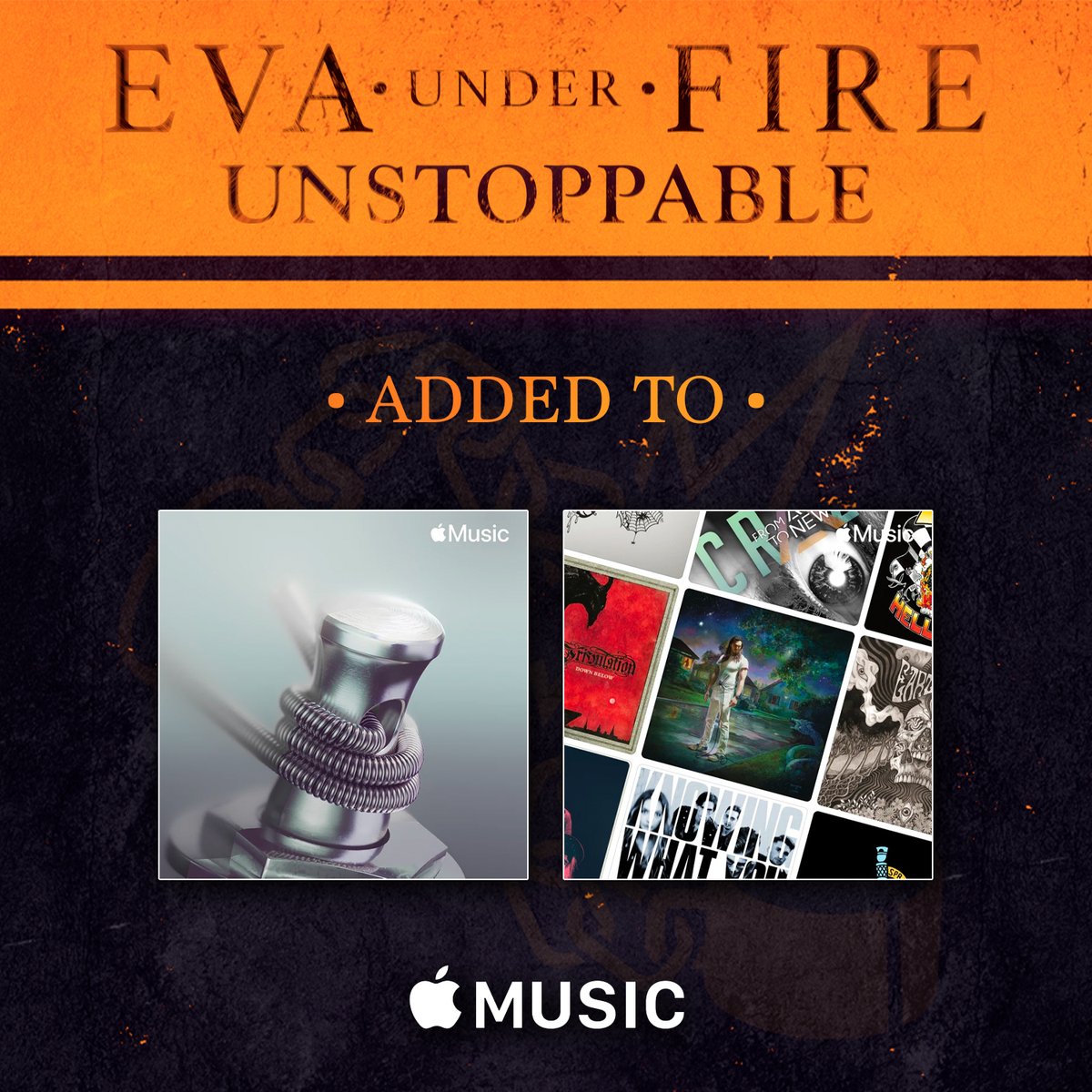 Major shoutout to @suzytothec and @SteveUknuis and the whole @AppleMusic team for adding #Unstoppable to #NewInRock and #BreakingHardRock! It really means the world. Be sure to head on over to Apple Music and listen now! 🤘🤘🤘