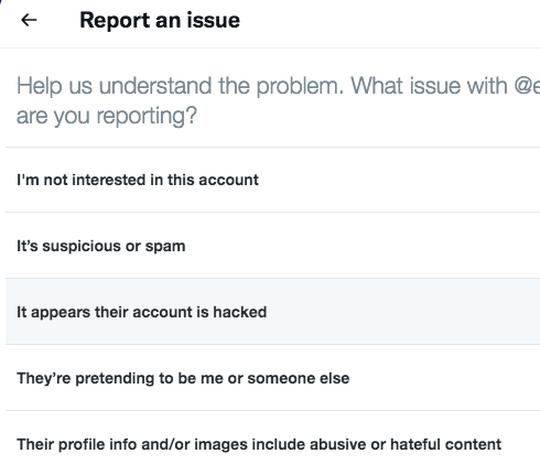 ivannieblas's tweet photo. ATENCION CONVOYENTES! Como verán la cuenta de nuestro querido @eltalcha fue HACKEADA. Nos pide por favor que reportemos la cuenta como hackeada. Vayan a su perfil, en los 3 puntos aparece el menú, al final dice reportar, luego la tercera opción "it appears..." y ya, DONE. https://t.co/lFqCDk1RRo