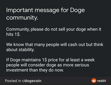 anlcnc1's tweet photo. Reddit Platformunda 2.2 milyon üyenin bulunduğu  r/dogecoin 'den Dogecoin sahiplerine çağrı yapılmış. Şimdiden moda girilmiş. 🤣
*Çevirisi yorumda.

#Dogecoin #doge https://t.co/XdbY1DALdZ