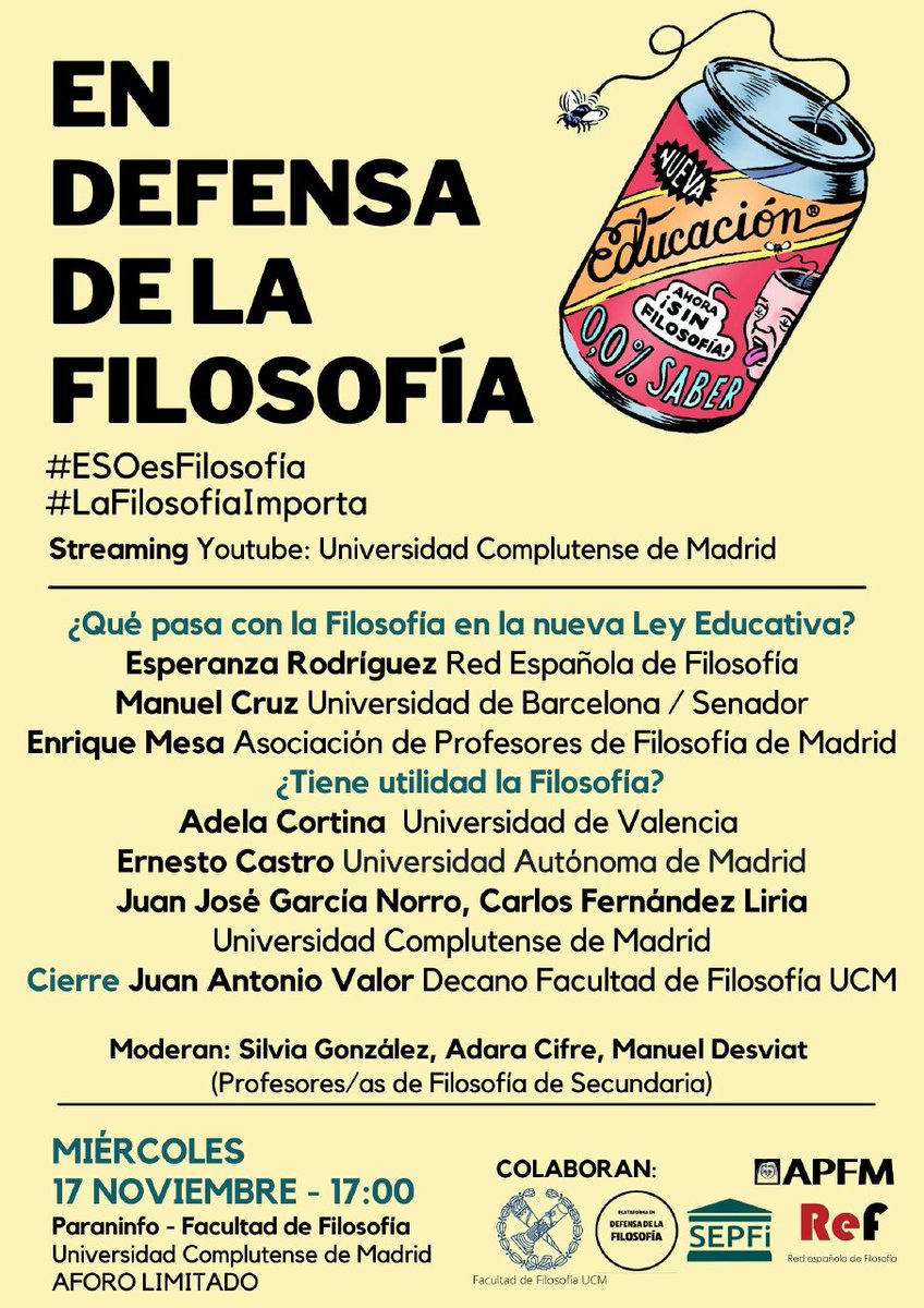 apfm_profesfilo's tweet photo. #LaFilosofíaImporta 
Y nos movilizamos todos por ello. https://t.co/gqtmguFYom
