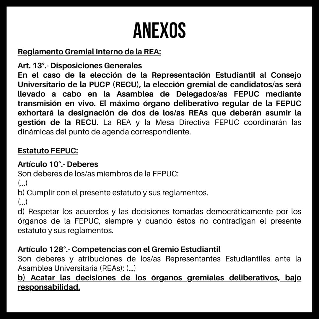 reacciona29's tweet photo. [SOBRE EL DESACATO AL ACUERDO PARA LA ELECCIÓN DE RECUS TOMADO EN ASAMBLEA DE DELEGADAS(OS) FEPUC]
Desde Reacciona, Coherencia Universitaria, Integrate PUCP, Reactiva, y Colmena Estudiantil compartimos nuestra postura sobre los lamentables sucesos del día de hoy en torno al https://t.co/60JW0tU2fK